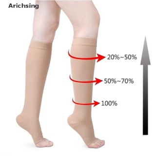 &lt;Arichsing&gt; 1pair Below Knee Support Stockings Varicose Vein Circulation Compression Sock On Sale