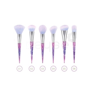 Mei LinDa Purple Pastel Brush #MD4224 : meilinda เมลินดา แปรงแต่งหน้า ขนนุ่ม x 1 ชิ้น     alyst