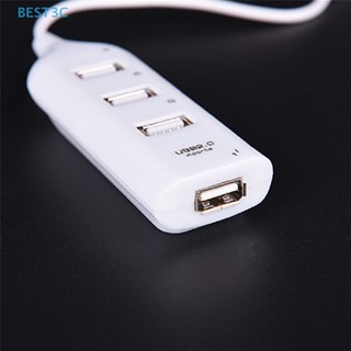 Best3c อะแดปเตอร์ฮับแยก 4 พอร์ต USB 2.0 ความเร็วสูง สําหรับคอมพิวเตอร์ แล็ปท็อป HG