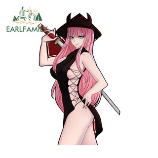 Earlfamily สติกเกอร์แฟชั่น ลาย ZERO TWO Darling In The Franxx ขนาด 13 ซม. x 8.1 ซม. สําหรับติดตกแต่งประตูรถยนต์