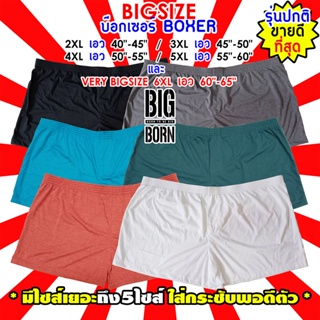 🩲🍄 BIG SIZE BOXER (รุ่นปกติ) กางเกงบ๊อกเซอร์คนอ้วน ไซส์ใหญ่ กางเกงใน คอตตอนยืด นุ่มใส่สบาย ไซส์เยอะ 6สี 5ไซส์ เอว40