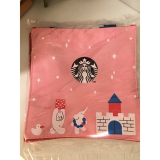 ของแท้ พร้อมส่ง Starbucks กระเป๋าผ้าลดโลกร้อน มีหูหิ้ว ของใหม่ยังไม่แกะถุง