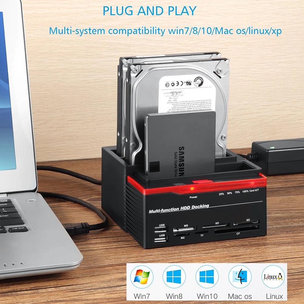 แท่นวางฮาร์ดดิสก์ Multi-function HDD Docking Station เครื่องอ่าน ...