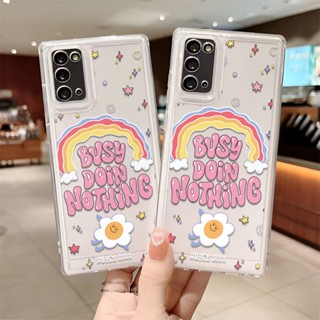 เคสโทรศัพท์มือถือ แบบใส ลายดอกไม้ สีรุ้ง สําหรับ samsung S22Ultra A03 A13 A12 A31 A32 A53 A52 A10S A51 A71 A50 A20