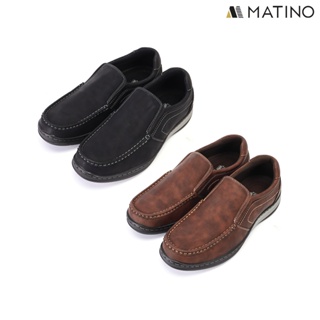 สินค้า MATINO SHOES รองเท้าหนังชาย รุ่น MC/S 7819 -BLACK/BROWN