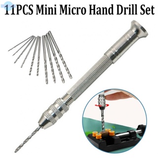 ⭐ Fast delivery ⭐Hand Drill Tool Tool With 10pcs Drill 0.8~3mm Aluminum Hand Drill Chuck