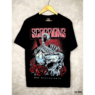 Scorpionsเสื้อยืดสีดำสกรีนลายFC295