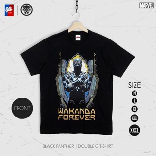 [ส่งฟรี] เสื้อยืด Black Panther แบล็คแพนเธอร์ สกรีนลายหน้าหลัง ลิขสิทธิ์แท้ มาร์เวล รุ่น MX-129 เสื้อ Marvel แท้ [M,L,XL