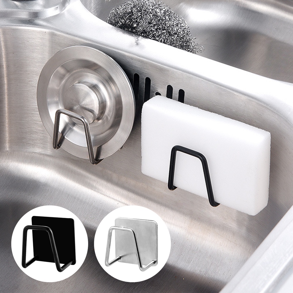 Stainless Steel Sponges Holder Self Adhesive Sink Organiser Rustproof ...