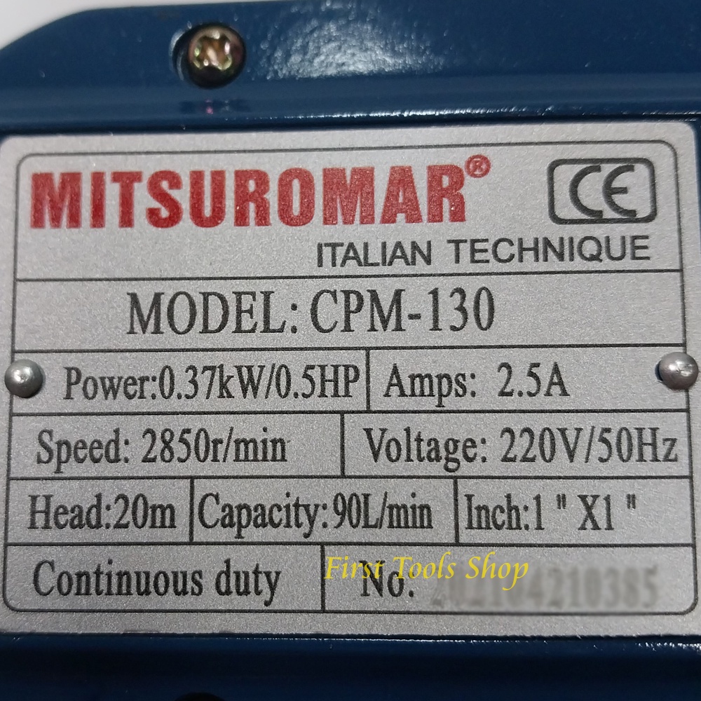 mitsuromar-cpm-130-ปั้มหอยโข่ง-1-นิ้ว-0-5-แรงม้า-ปั๊มน้ำ-centrifugal-pump