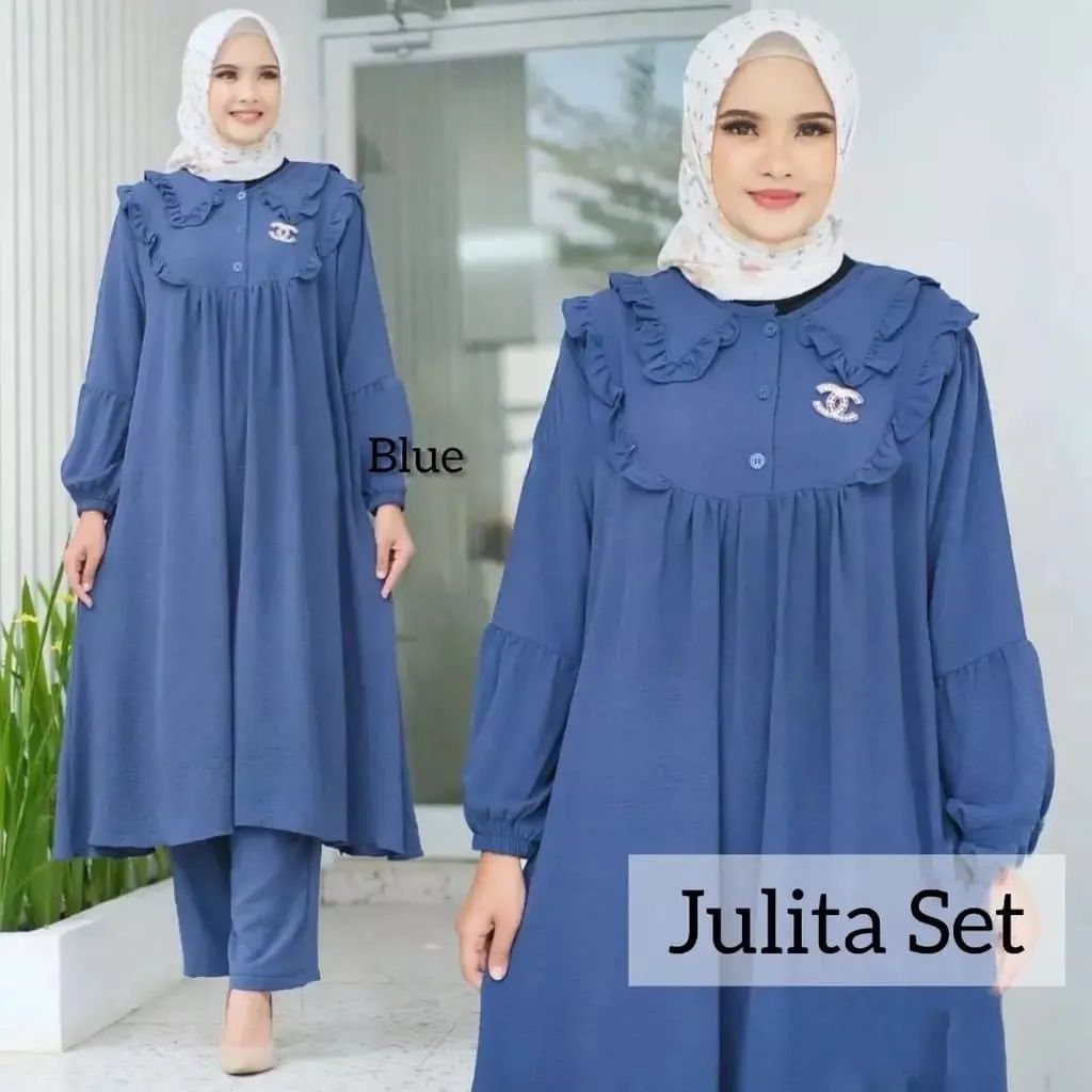 julita-set-2in1-ขนาด-m-l-xl-xxl-ชุดเสื้อ-กางเกง-ไม่รวม-hijab-สูทร่วมสมัย-ผู้หญิง-ที่มีวัสดุอากาศ-สีชมพู-ล่าสุด-ชุดเดียว-ไวรัส-จัมโบ้-สไตล์เกาหลี-เรียบง่าย-สําหรับผู้หญิง-แฟชั่นมุสลิม