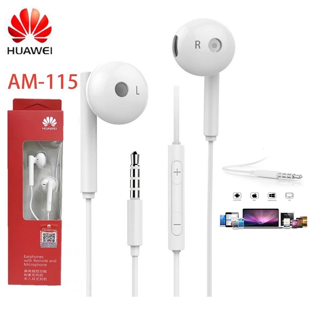 หูฟัง-พร้อมไมค์สนทนาได้-huawei-am115-สีขาว-ออริจินอล-แท้-เบิกศูนย์ยกกล่อง-เสียงดี-เสียงชัด-ใสแท้-100-original