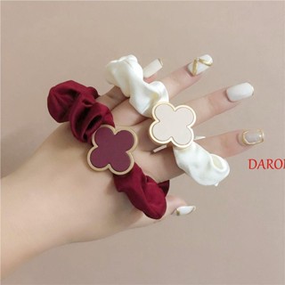 Daron ยางรัดผม ผ้าไหม ลายดอกไม้ สไตล์เกาหลี สร้างสรรค์ เครื่องประดับ สําหรับผู้หญิง