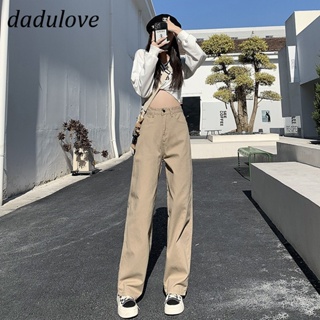 DaDulove💕 New Korean Version of Ins Loose Jeans High Waist Womens Wide Leg Pants Fashion Large Size Straight Pants