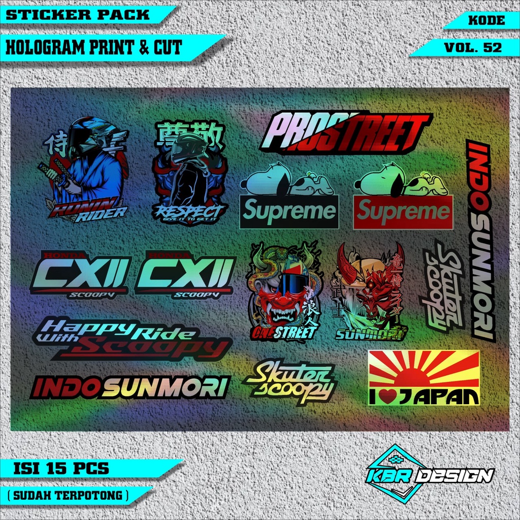 แพ็กสติ๊กเกอร์ / สติ๊กเกอร์มอเตอร์ไซค์ / สติ๊กเกอร์ / DISTRO STICKER ...