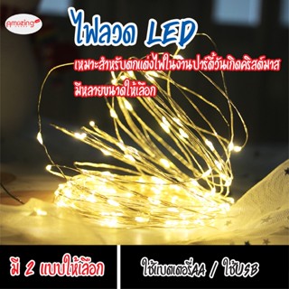 พร้อมส่ง ไฟลวด ไฟนางฟ้า ดัดได้อยู่ทรงน่ารักมาก ไฟประดับวันหยุด ไฟกระพริบ LED Light ไฟตกแต่งห้อง ไฟ ไฟประดับ ยาว 1m / 3m