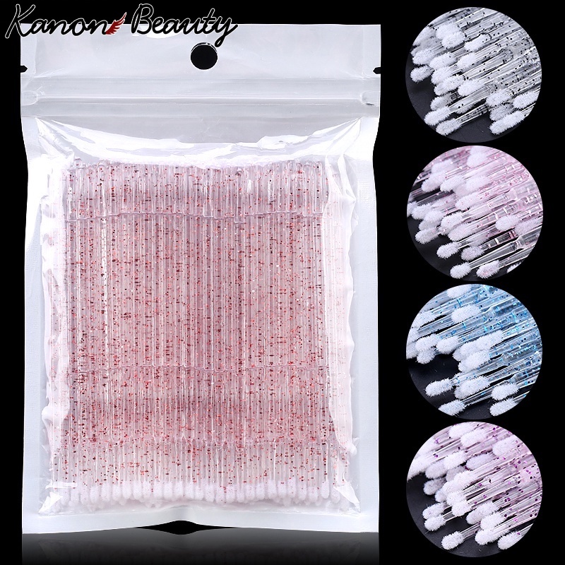 แปรงขนตาคริสตัล Microbrushes แบบใช้แล้วทิ้งเครื่องมือกําจัด Applicator ...