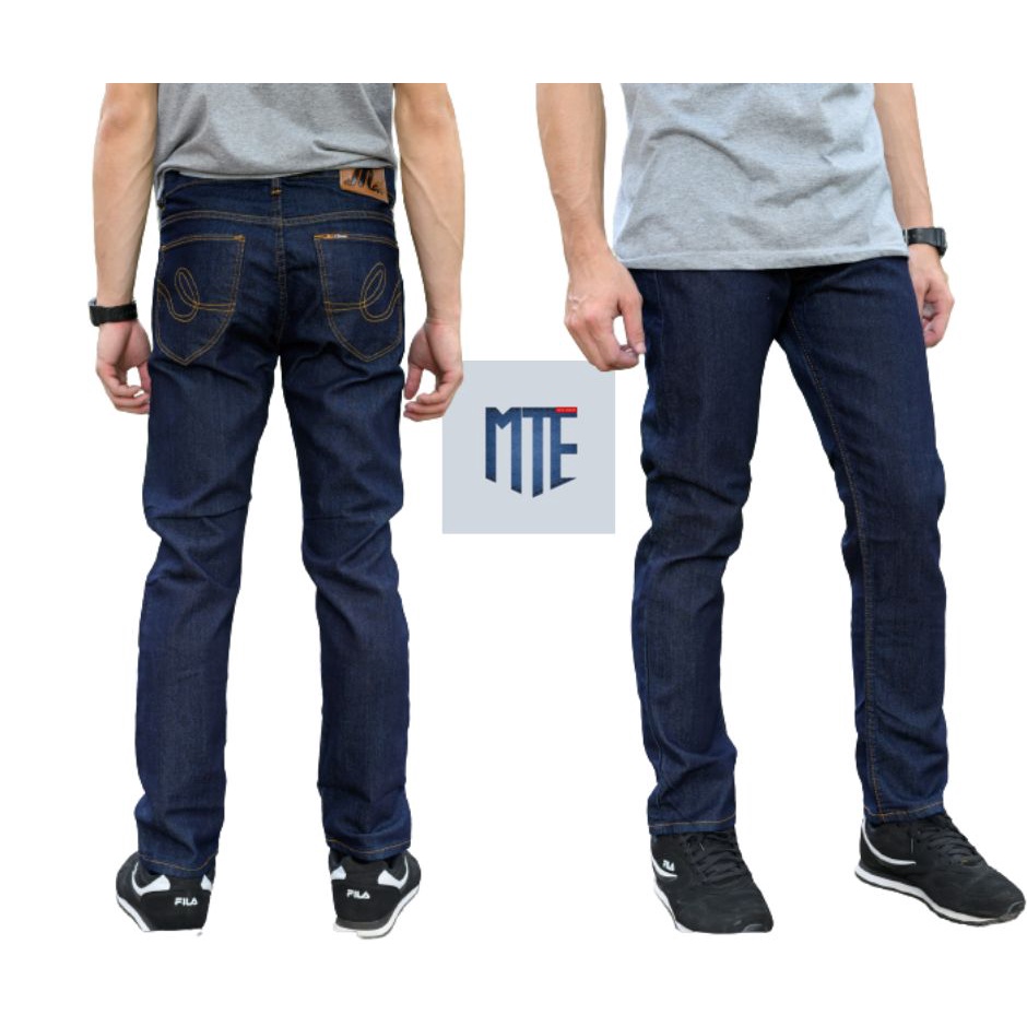 ภาพหน้าปกสินค้าMTE กางเกงยีนส์ ยีนส์ผู้ชาย ยีนส์ขากระบอก bigsize สีกรม เป้าซิป รุ่น m203 สินค้าพร้อมส่ง เอว38-44