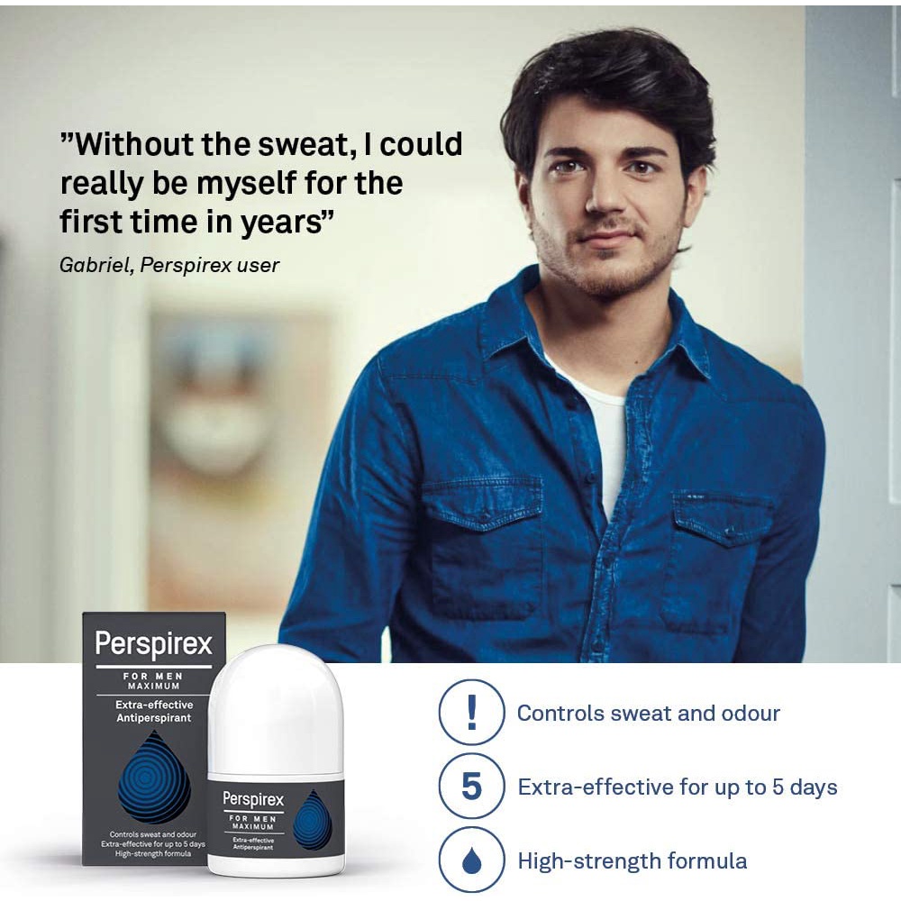 perspirex-men-maximum-antiperspirant-roll-on-20-ml-โรลออน-ระงับเหงื่อ-ระงับกลิ่นกายสูตรเฉพาะสำหรับผู้ชายมีเหงื่อมาก