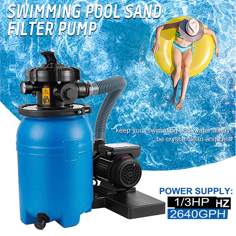 Swimming Pool Sand Filter Pump Combo Aquarium Water Pump Pools Purifier