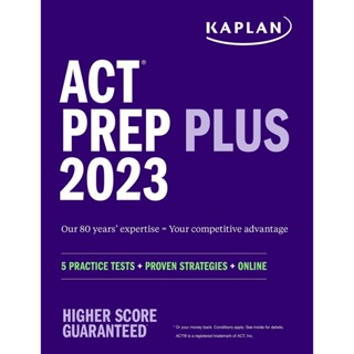 หนังสือภาษาอังกฤษ Kaplan Test Prep : ACT Prep Plus 2023 พร้อมส่ง