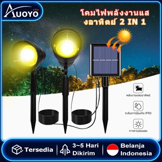 ภาพขนาดย่อของภาพหน้าปกสินค้าAuoyo ไฟเหลือง Solar light ไฟติดผนัง+สวน พลังงานแสงอาทิตย์ จากร้าน auoyo.th.local บน Shopee