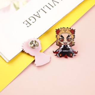 [B_398] Brooch Anime Demon Slayer Cartoon Figure Acrylic Adorable Breastpin Brooch Pin for Decor