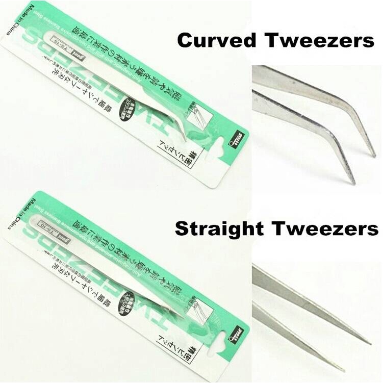 ahh-yohh-tweezer-stainless-ที่คีบสติ๊กเกอร์-แหนบสแตนเลสจับชิ้นงาน-คีบอุปกรณ์ทำเล็บ-แหนบหนีบชิ้นงานขนาดเล็กๆ-ทำด้วยโลหะ