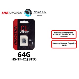 ภาพหน้าปกสินค้า🔥ใส่โค้ดลด50฿\"3D2L2UJU\"🔥 HIKVISION HS-TF-C1(STD)/64GB/ C1 รับประกัน 7ปี ที่เกี่ยวข้อง