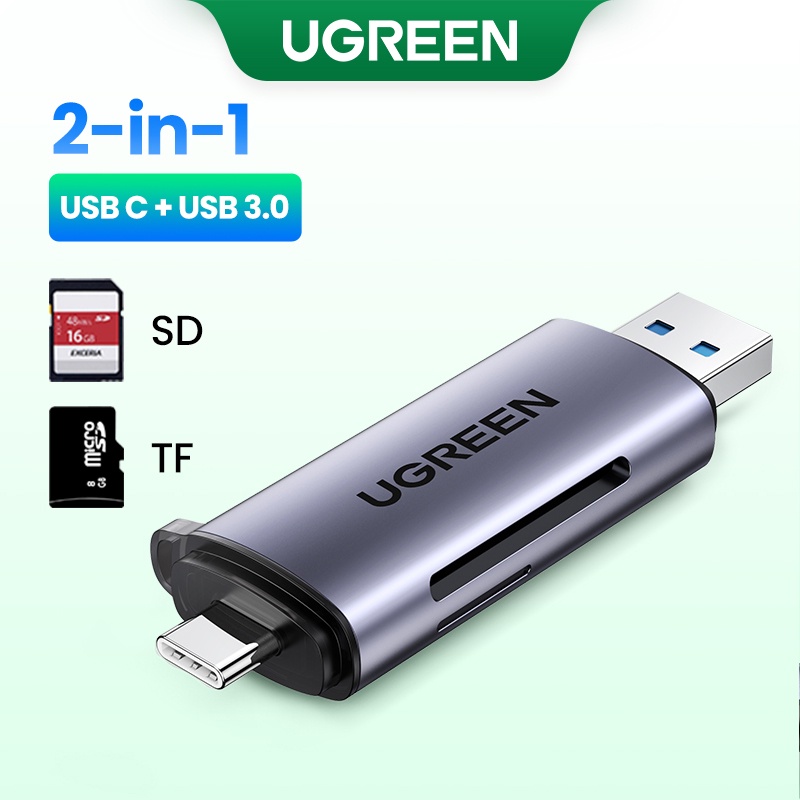 ภาพหน้าปกสินค้าUgreen อะแดปเตอร์การ์ดรีดเดอร์ USB 3.0 512G Type C SD Micro SD TF OTG สําหรับ iPad Air 5 4 iPad Mini 6 Card Reader จากร้าน ugreen.th บน Shopee