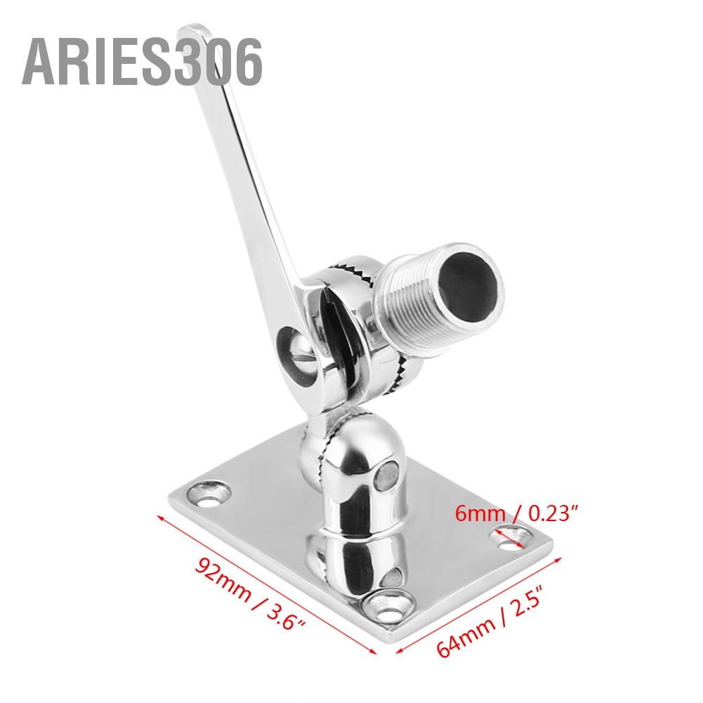 aries306-ฐานเสาอากาศ-สเตนเลส-316-แกนคู่-ปรับได้-สําหรับเรือ