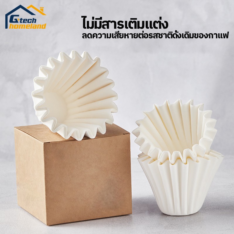 Wave Paper Filter กระดาษดริปกาแฟ กระดาษกรองกาแฟ ฟิลเตอร์ ขาว 155/185 ...