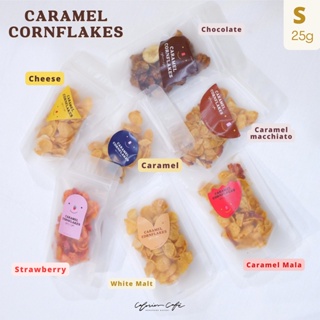 คอนเฟลกคาราเมล ผสมธัญพืช 7 รสชาติ หวานน้อย กรอบ อร่อย ไซส์ S 10 บาท ( 25-30 g) สดใหม่ทุกออเดอร์ | Caramel Cornflakes