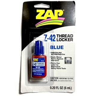 ZAP น้ำยาล็อคเกลียว กาว ล็อคเกลียวน็อต (แบบถอดออก) Z-42-สีฟ้า
