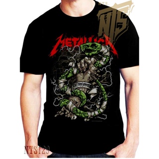 NTS129 Metallica เสิ้อยืดดำ เสื้อยืดชาวร็อค เสื้อวง New Type System NTS Rock brand Sz. S M L XL XXL_35