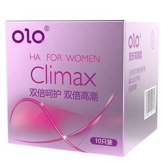ภาพหน้าปกสินค้าOLO Climax condoms ถุงยางอนามัยแบบมีปุ่ม กล่องสีชมพู ขนาด 50-52-54 มม (1กล่อง10 ชิ้น) สินค้าขายดี ที่เกี่ยวข้อง