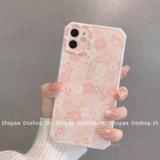 🧸 Style Korean | เคสโทรศัพท์ เคส Case สำหรับ ไอโฟน 13 13Pro 13ProMax 12 12Pro 12ProMax 11 11ProMax คลุมกล้อง รายดอกไม้