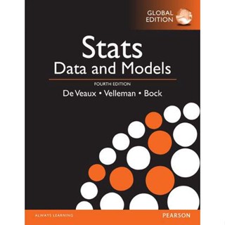 (ลดราคาพิเศษ) 9781292101637 STATS: DATA AND MODELS (GLOBAL EDITION) Author : DE VEAUX, R.D.