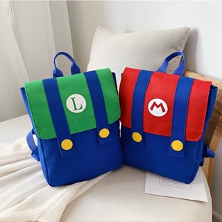 New Kids Super Mario Bros Backpack Cartoon Boy Girls School Bags Travel Hiking Shopping Babys Girls Boys Birthday Xmas Gifts