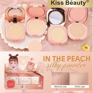 Kiss Beauty In The Peach แป้งพัฟ 2 ชั้น 2สี เนื้อบางเบา คุมมัน เนื้อแมทซ์และผสมชิมเมอร์ ปกปิดขั้นสุด (พร้อมส่ง)