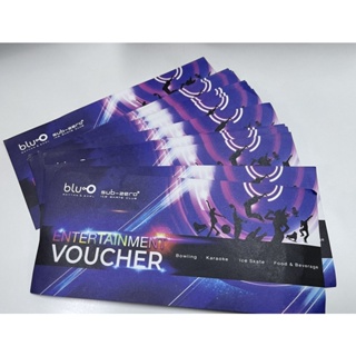 บัตรเมเจอร์ gift voucher Blu-O แทนเงินสดใบละ 500 บาท โยนโบว์ลิ่ง เล่นไอซ์เก็ต หรือร้องคาราโอเกะ (Exp 30/11/2566)