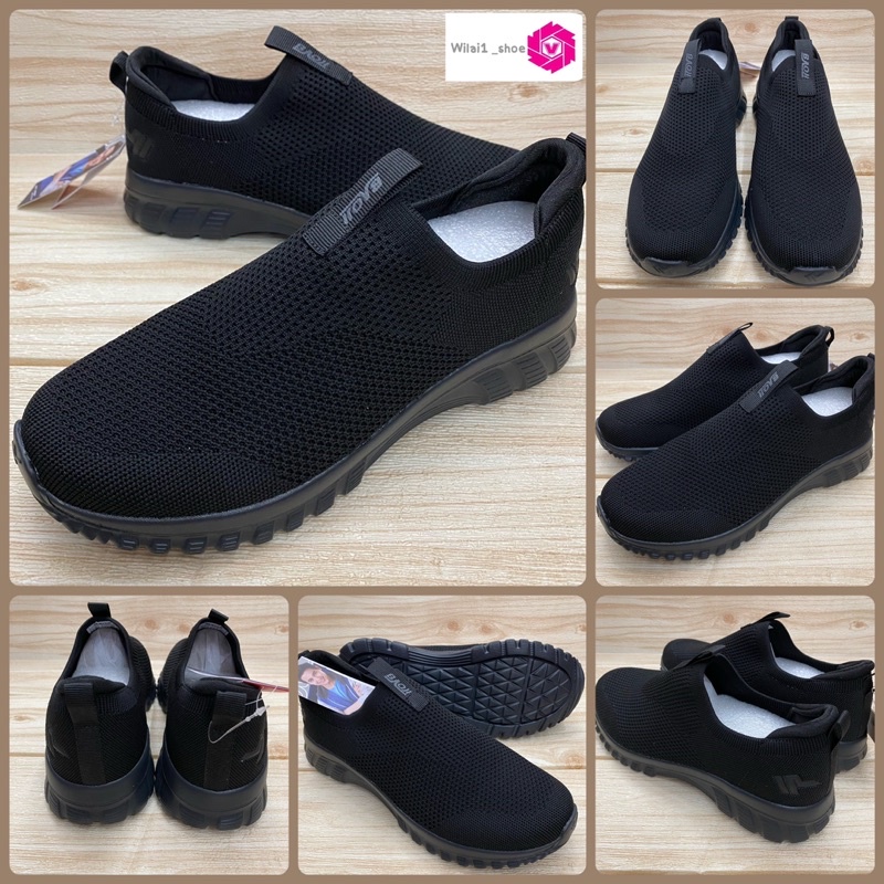 ภาพหน้าปกสินค้าBaoji BJM 650 รองเท้าผ้าใบ สลิปออน (41-45) สีดำ/ดำขาว/กรมขาว/กากีขาว ซห จากร้าน wilai1_shoe บน Shopee