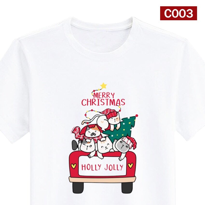 เสื้อยืด-สกรีน-merry-christmas-คริสต์มาส-เสื้อปีใหม่-สีขาว-เสื้อผ้าหนา-นุ่ม-ใส่สบาย-ได้ทั้งผู้ชาย-และผู้หญิง-no-0240เสื้