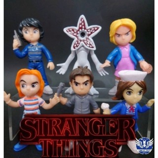 โมเดล ตัวละครจากเรื่องสุดฮิตใน Netflix Strange Things ขนาด 8 Cm จำนวน 6 ตัว ยกชุดราคาถูก ทำจาก PVC อย่างดี พร้อมส่งทันที