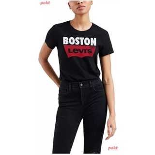 【Aadidaa】 เสื้อยืดแขนสั้น Levis Womens The Perfect City Tee Shirt Sports T-shirt_59