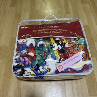🌟สินค้าพร้อมส่ง🌟 Home to my Heart Blanket Vintage Disney Mickey Minnie Mouse ผ้าห่มนุ่มนิ่ม Christmas and New Year