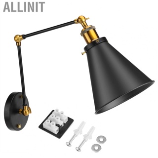 Allinit Wall Lamp  E27 Adjustable Vintage Industrial Loft Swing Arm Ambient Lighting Warehouse Decor (Not include light bulb)