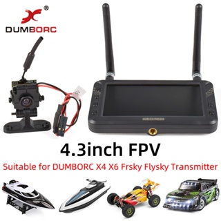 Dumborc เสาอากาศกล้อง FPV HD 4.3 นิ้ว 5.8G สําหรับโดรนบังคับ X6 Frsky FlyskyRC