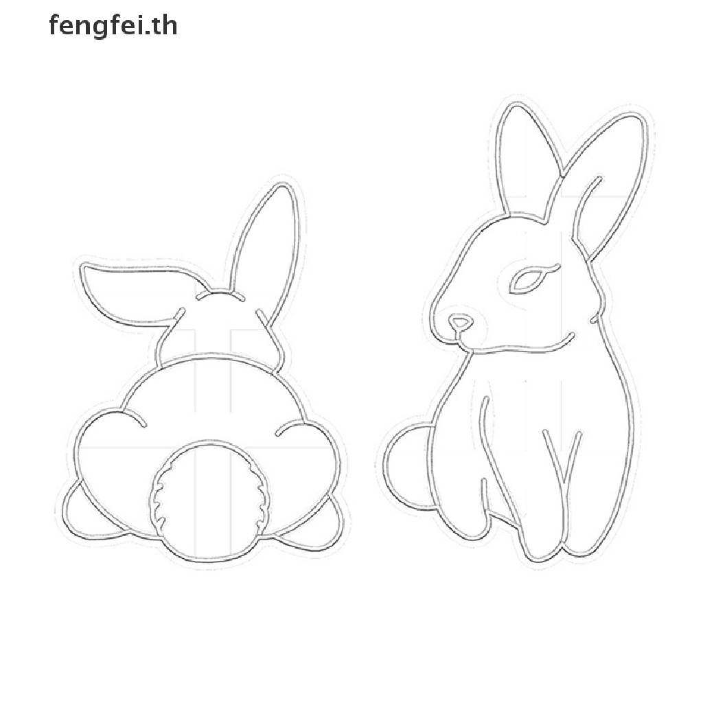 fengfei-แม่พิมพ์ตัดคุ้กกี้-บิสกิต-รูปกระต่ายน่ารัก-diy-1-2-ชิ้น