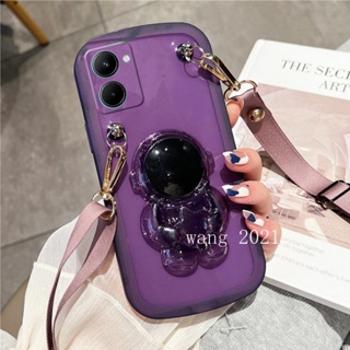 2023 Hot Selling Casing Realme 10 Pro +Plus 9i 10T 5G 4G เคส Phone Case New Color Transparent Astronaut Invisible Phone Holder Back Cover with Crossbody Strap Protection Soft Case เคสโทรศัพท